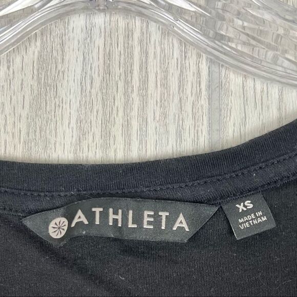 Athleta | Topanga Ruched Athletic Dress In Black Size X Small - Picture 5 of 6